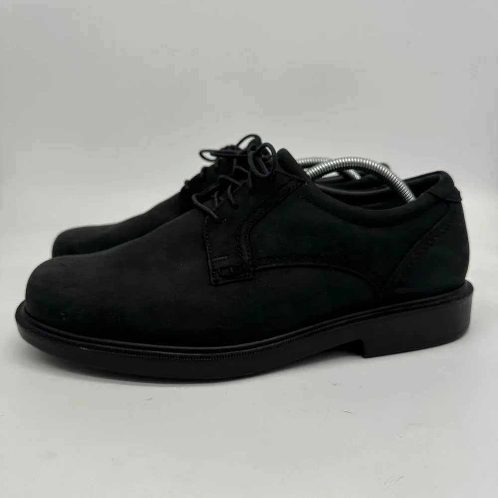 SAS Ambassador Mens Suede Leather Shoes 11W Black Lace Up Oxfords‎ Dress Casual